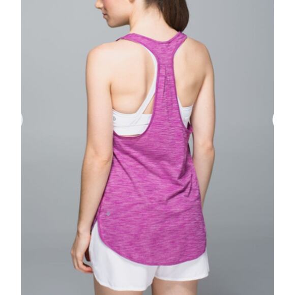 Lululemon Womens 105 F Singlet Tank Top Heathered Regal Plum Light Luon Size 4 - Picture 1 of 9